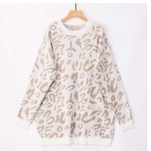 Tan leopard sweater NEW